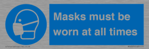 Masks must be worn at all times
